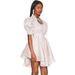 NWT Selkie Strawberry Milk Portrait of a Lady Dress Silk Organdy S